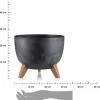 Donica Rosa ECO czarny beton 29xh18 cm