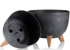 Donica Rosa ECO czarny beton 29xh18 cm