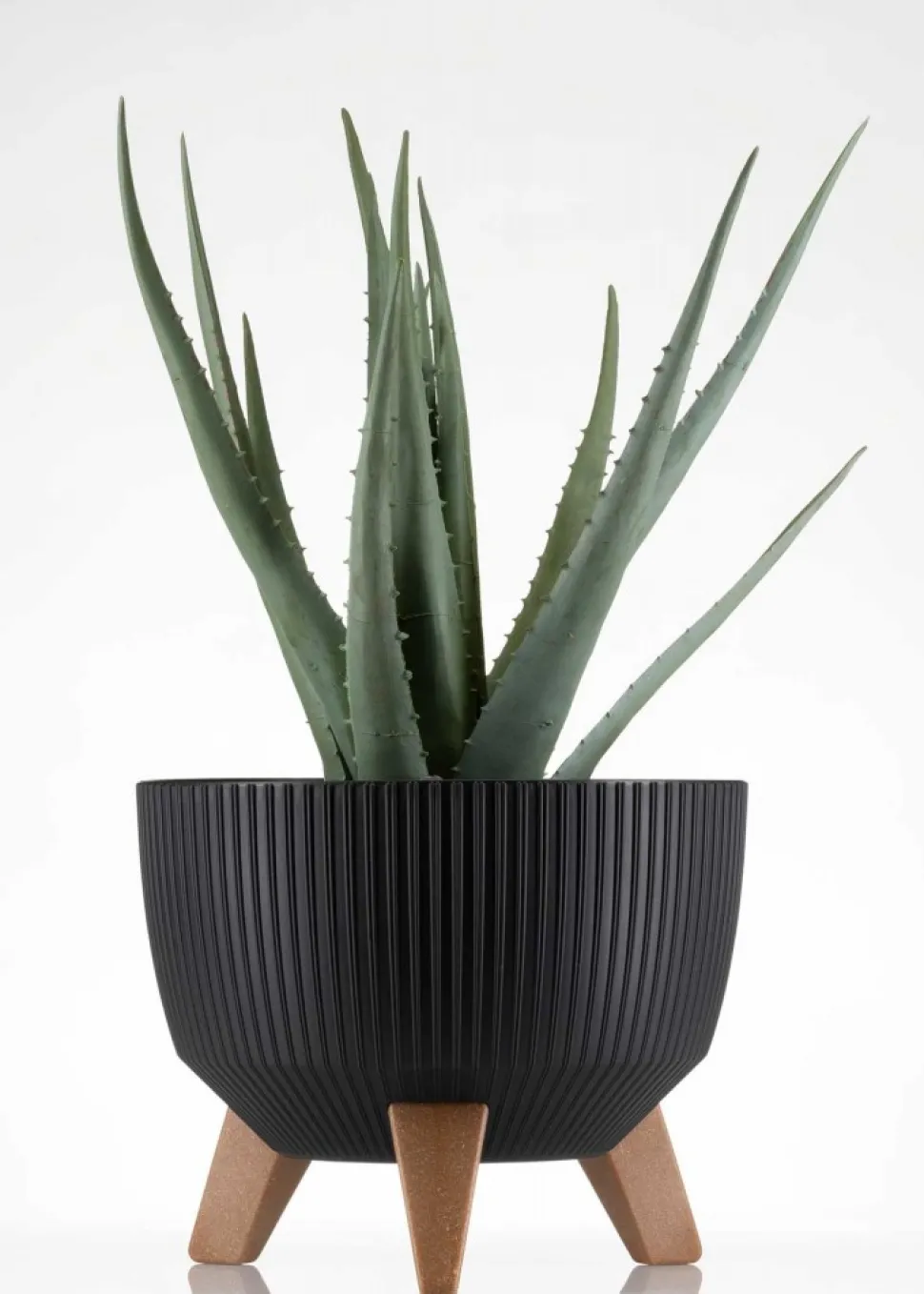 Donica Rosa linea ECO czarna 24xh15 cm