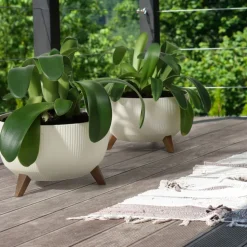 Donica Rosa linea ECO recykling biała 29xh18 cm