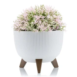 Donica Rosa linea ECO recykling biała 29xh18 cm