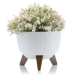 Donica Rosa linea ECO recykling biała 29xh18 cm