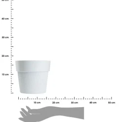 Donica SILVA LINE recykling biała h17,4x20 cm