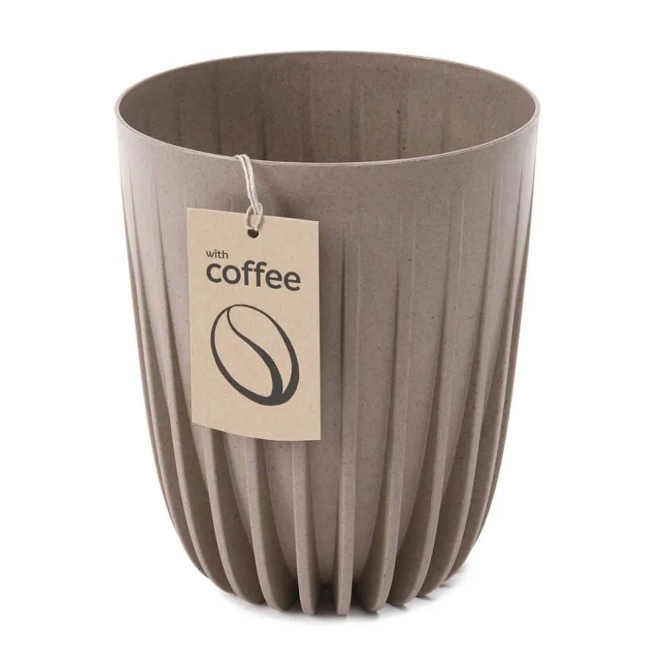 Donica Stripped ECO coffee latte 30xh36 cm