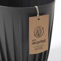 Donica Stripped ECO recykling antracytowa 25xh30 cm