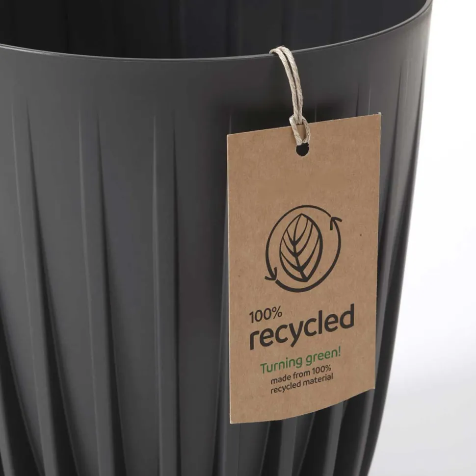 Donica Stripped ECO recykling antracytowa 25xh30 cm