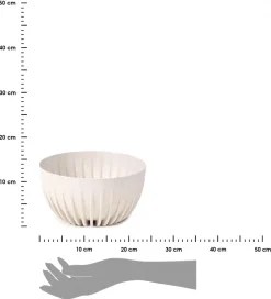 Donica Stripped ECO wood biała 24xh14 cm