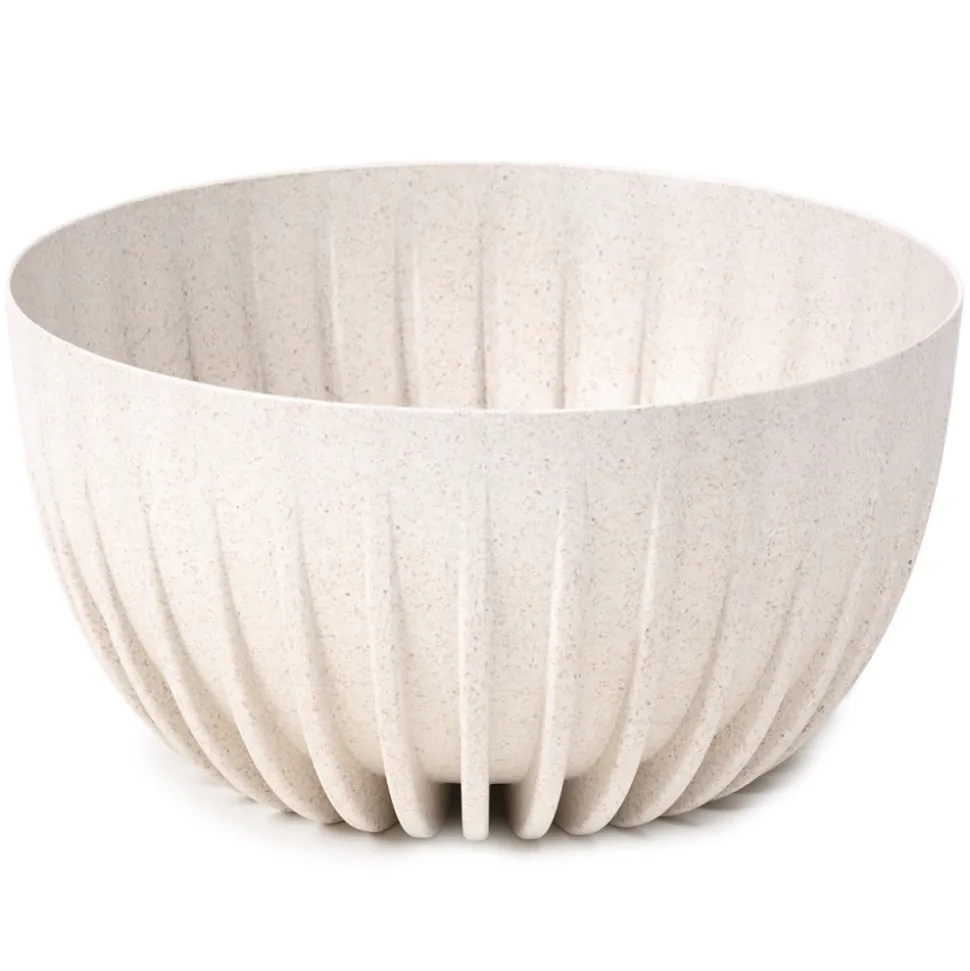 Donica Stripped ECO wood biała 30xh16 cm
