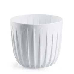 Donica Stripped niska biała 18xh15,6 cm