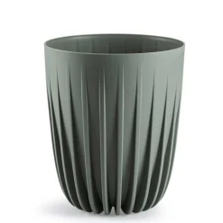 Donica Stripped recykling szarozielona h23x19 cm