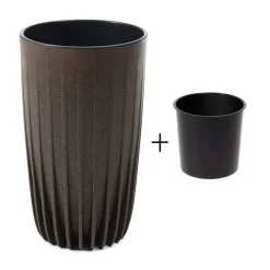 Donica Stripped Wysoka ECO coffee espresso 30xh51 cm