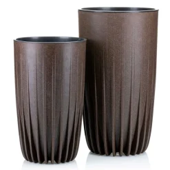 Donica Stripped Wysoka ECO coffee espresso 30xh51 cm