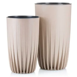 Donica Stripped Wysoka ECO coffee latte 25xh42 cm