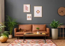 Donica Stripped Wysoka ECO coffee latte 25xh42 cm