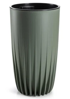 Donica Stripped Wysoka recykling szarozielona 30xh51 cm