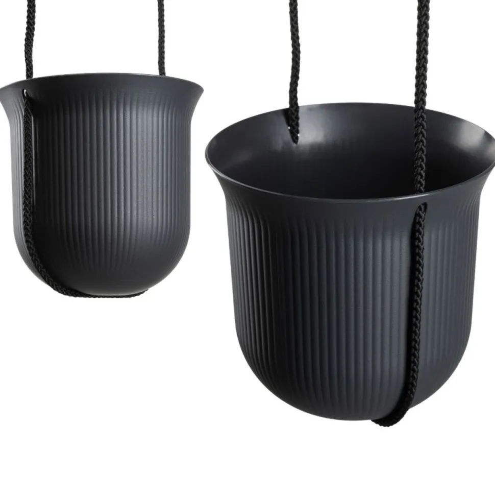 Donica wisząca AERA HANG recykling antracyt 17,9 cm