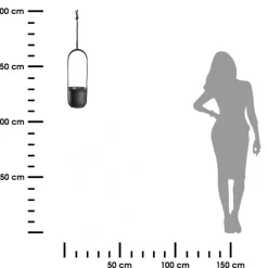 Donica wisząca AERA HANG recykling antracyt 17,9 cm