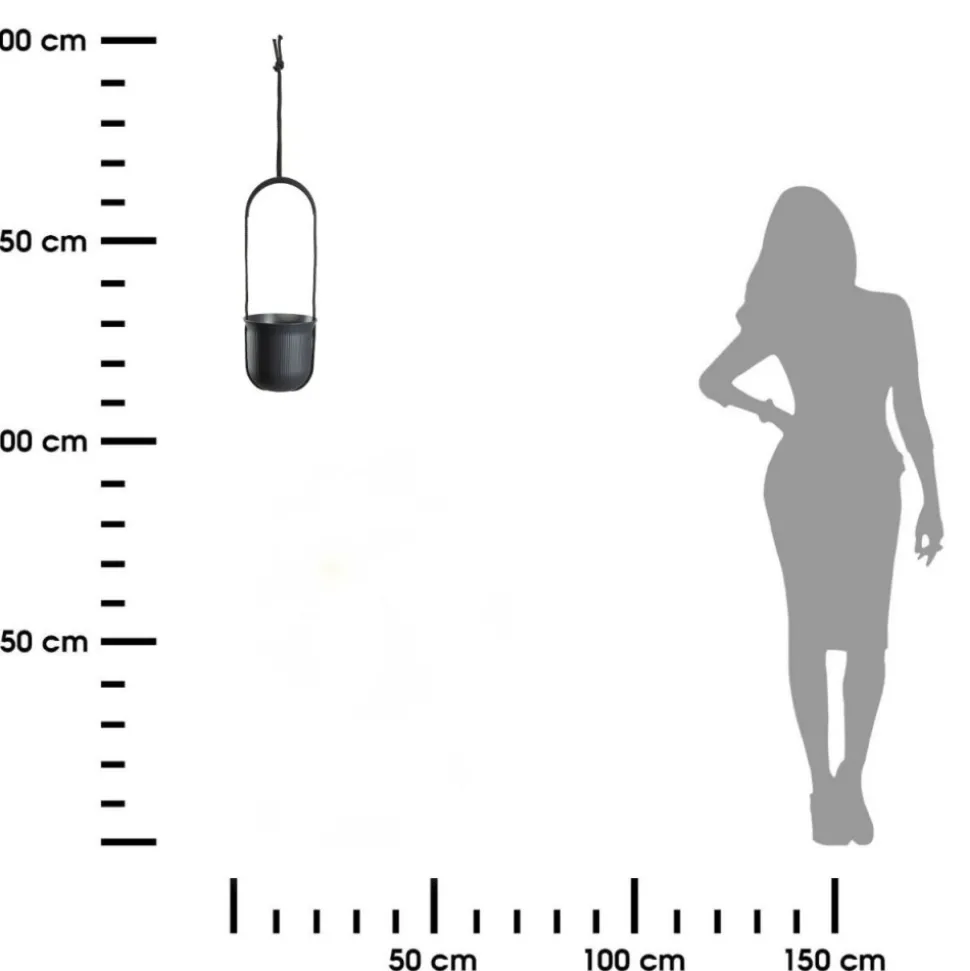 Donica wisząca AERA HANG recykling antracyt 17,9 cm