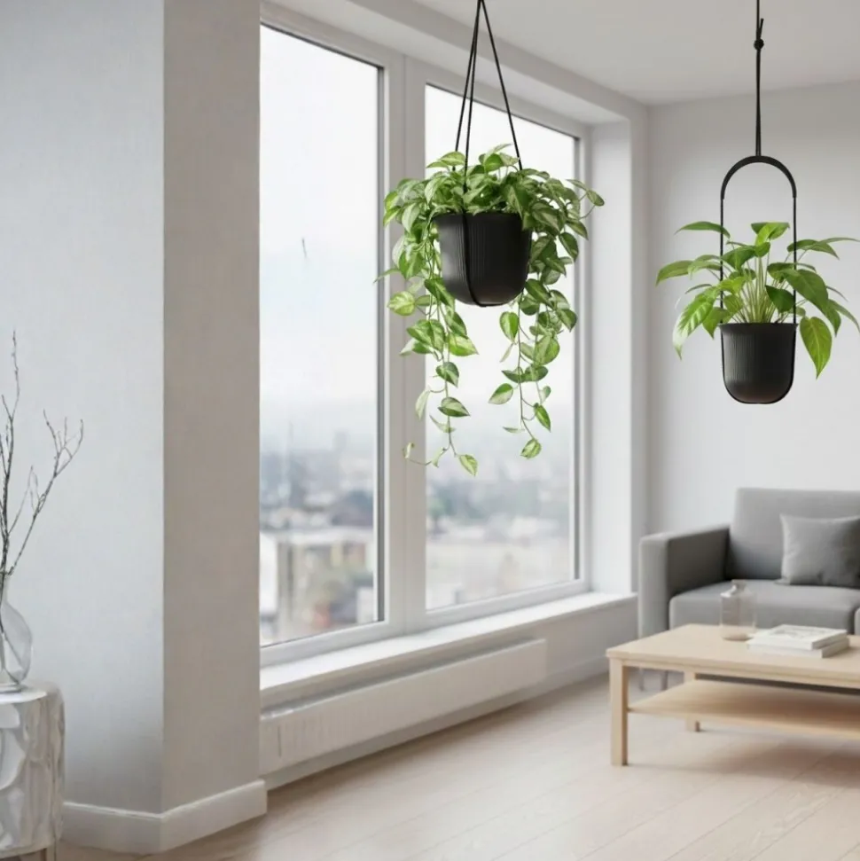 Donica wisząca AERA HANG recykling antracyt 17,9 cm