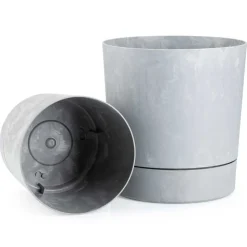 Donica z podstawką Azalea recykling szary beton 22 cm
