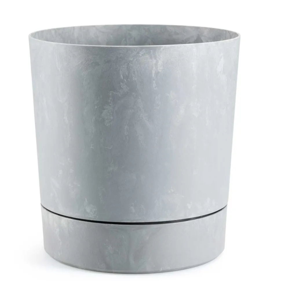 Donica z podstawką Azalea recykling szary beton 22 cm