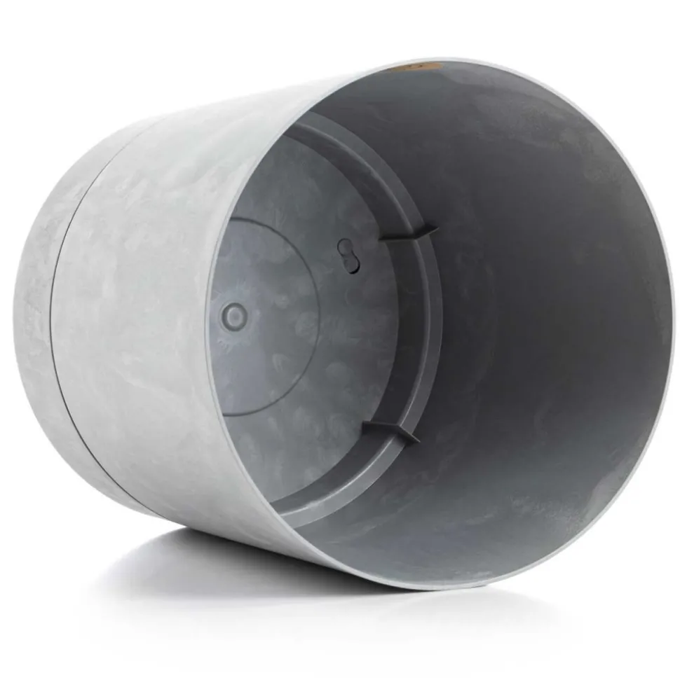 Donica z podstawką Azalea recykling szary beton 17,5 cm