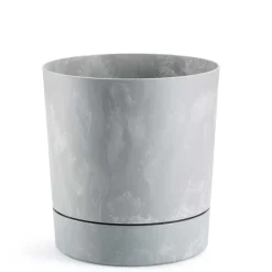 Donica z podstawką Azalea recykling szary beton 17,5 cm