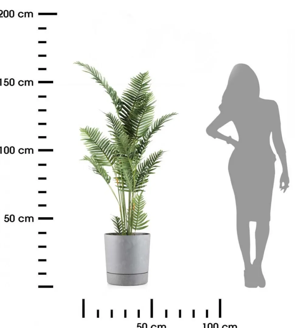 Donica z podstawką Azalea recykling szary beton 35 cm