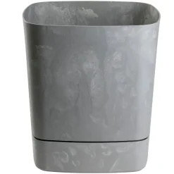 Donica z podstawką CUBI recykling szary beton 34x34 cm