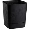 Donica z podstawką CUBI recykling czarny beton 30x30 cm
