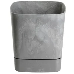 Donica z podstawką CUBI recykling szary beton 16x16 cm