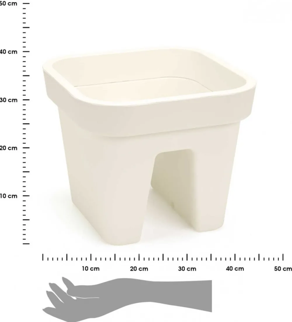 Donica balustradowa Lys kremowa 29 cm * HowHomely Hot