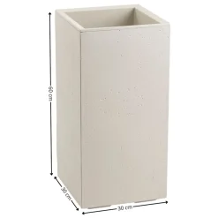 Donica Betonique na kółkach beton recykling beż 30x30xh60 cm * HowHomely Sale