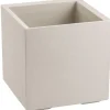 Donica Betonique na kółkach beton recykling beż 40x40xh40 cm * HowHomely Clearance