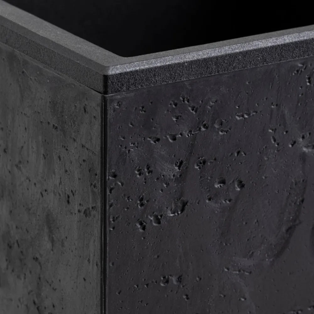 Donica Betonique na kółkach czarny beton 90x30xh30 cm * HowHomely Online