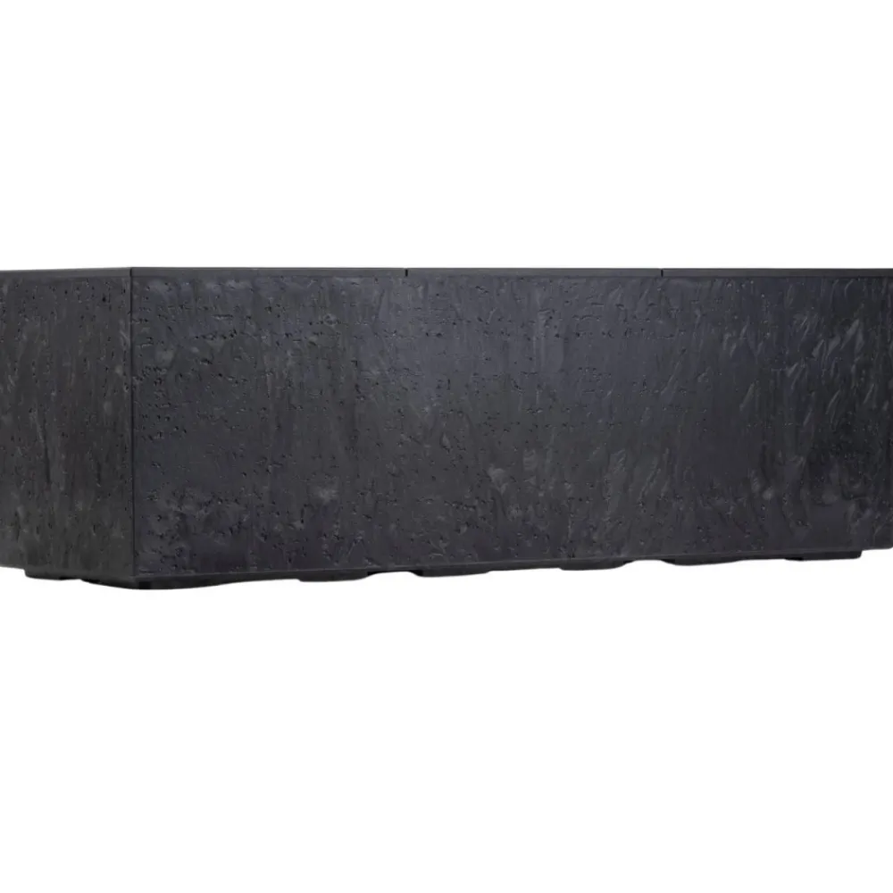 Donica Betonique na kółkach czarny beton 90x30xh30 cm * HowHomely Online