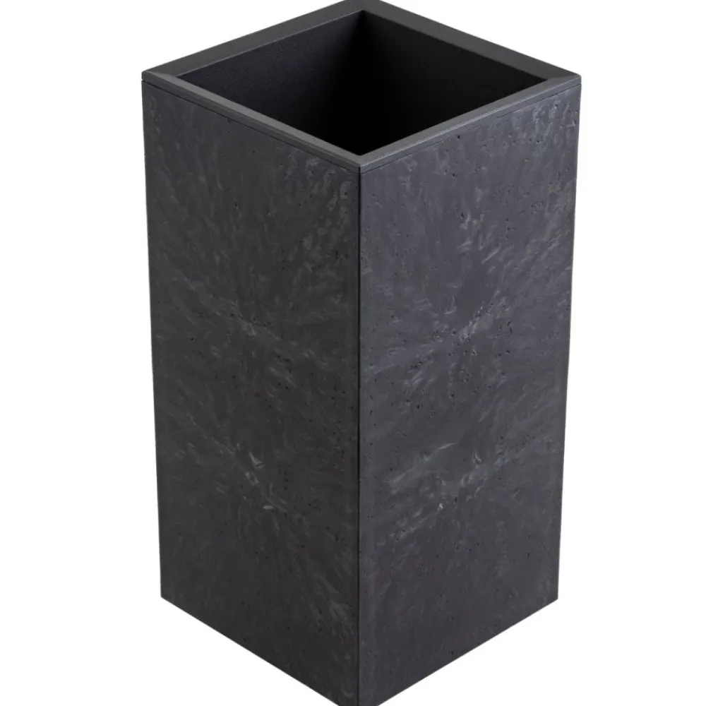 Donica Betonique na kółkach czarny beton 30x30xh60 cm * HowHomely Outlet