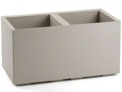Donica Betonique na kółkach deska recykling beż h39X78 cm * HowHomely Sale