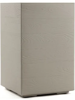 Donica Betonique na kółkach deska recykling beż H60x40 cm * HowHomely Discount