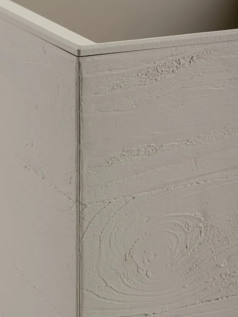 Donica Betonique na kółkach deska recykling beż 90x30xh30 cm * HowHomely Sale