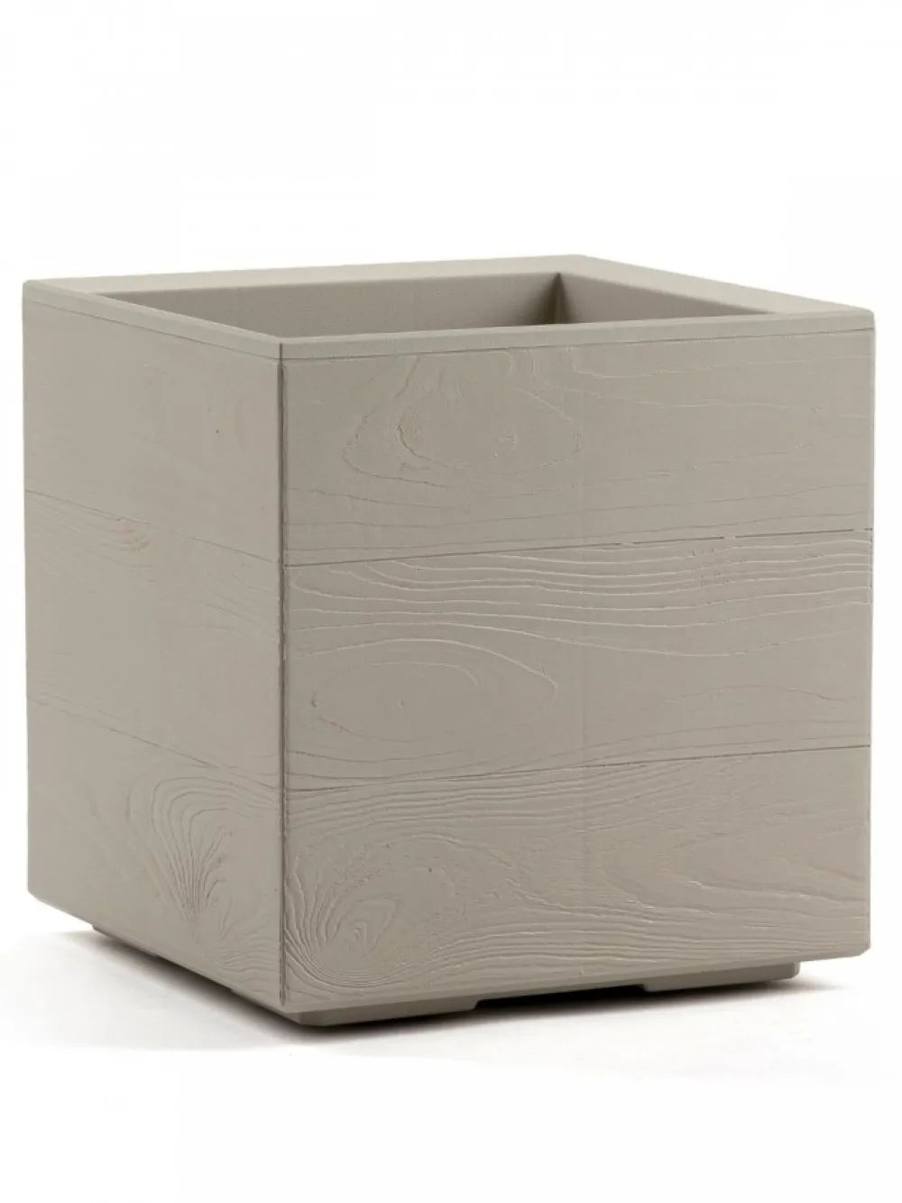 Donica Betonique na kółkach deska recykling beż 30x30xh30 cm * HowHomely Outlet