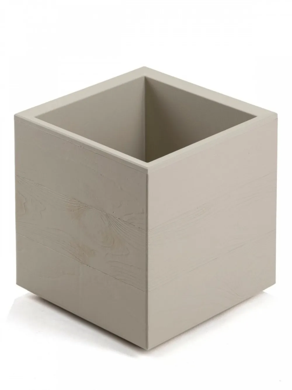 Donica Betonique na kółkach deska recykling beż 30x30xh30 cm * HowHomely Outlet
