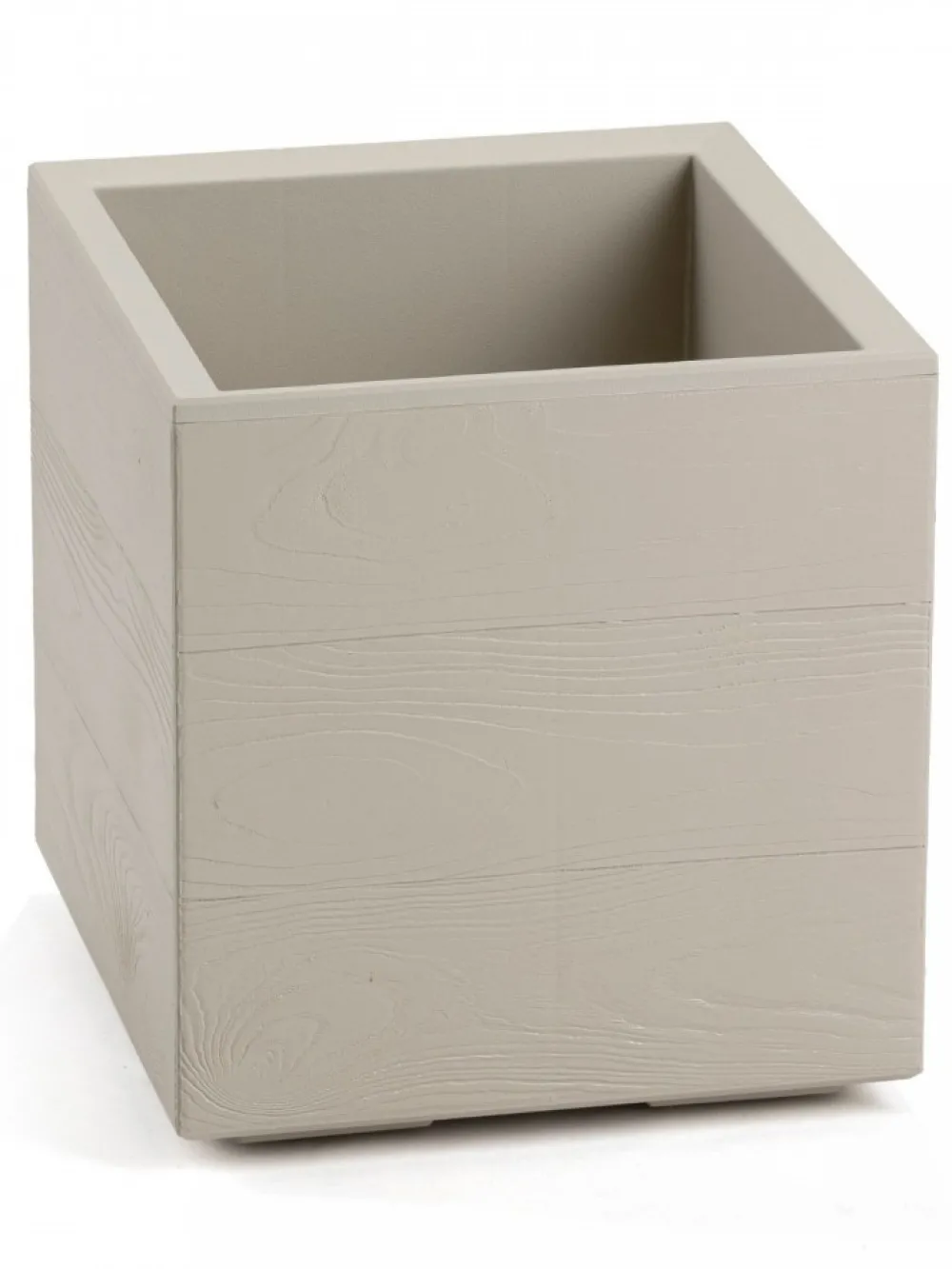 Donica Betonique na kółkach deska recykling beż 30x30xh30 cm * HowHomely Outlet