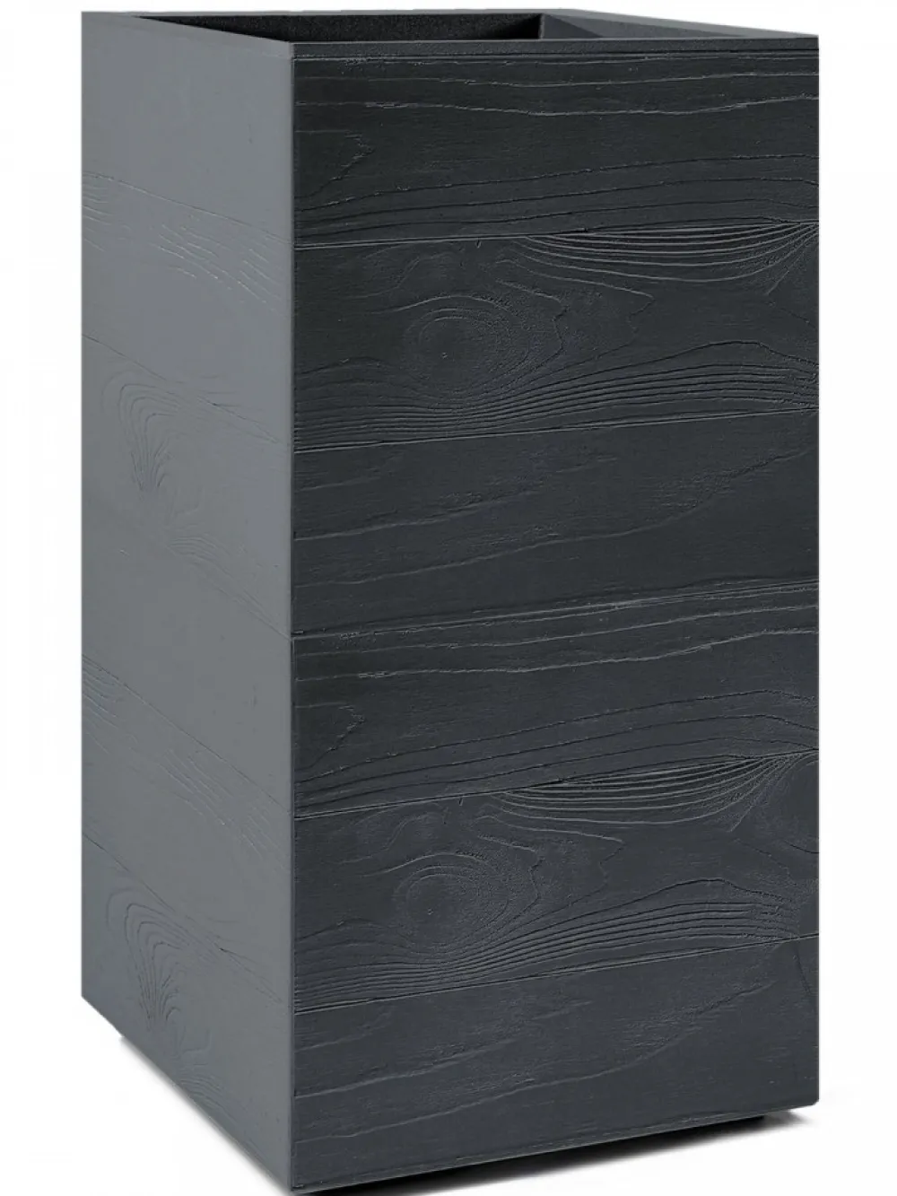 Donica Betonique na kółkach deska recykling antracyt 30x30xh60 cm * HowHomely New