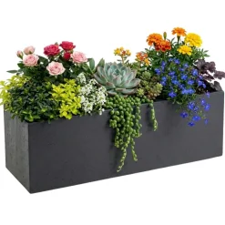 Donica Betonique na kółkach ECO antracyt 90x30xh30 cm * HowHomely Online
