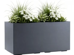 Donica Betonique na kółkach recykling beton szary H39X78 cm * HowHomely Hot