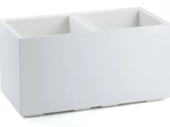 Donica Betonique na kółkach recykling beton kremowy H39X78 cm * HowHomely Discount
