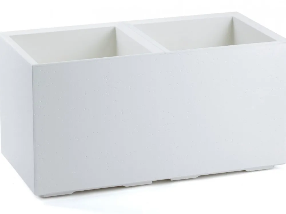 Donica Betonique na kółkach recykling beton kremowy H39X78 cm * HowHomely Discount