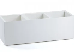 Donica Betonique na kółkach recykling beton kremowy 90x30xh30 cm * HowHomely Best