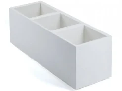Donica Betonique na kółkach recykling beton kremowy 90x30xh30 cm * HowHomely Best